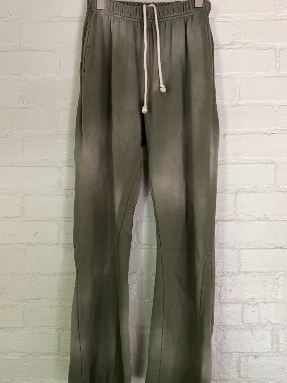 MNML Faded Green Bootcut Sweatpants Size Medium High Rise Soft Drawstring